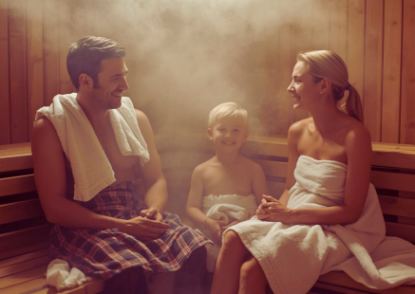 Bild von Sauna "Familie" Kind