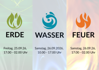 Bild von Elemente Erde, Wasser und Feuer