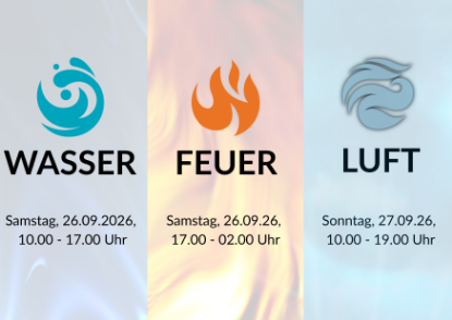 Bild von Elemente Wasser, Feuer und  Luft