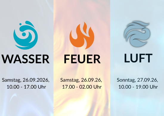 Bild von Elemente Wasser, Feuer und  Luft